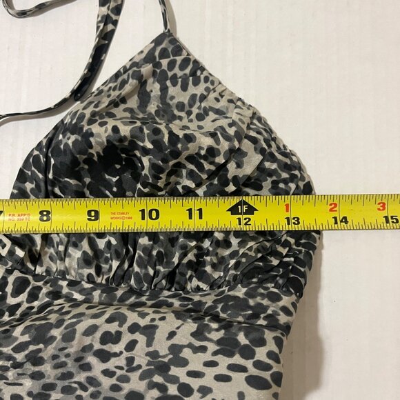 Vtg Y2K Express Silk Babydoll Dress Sz 0 Animal Print Whimsigoth Fairy Grunge - Picture 5 of 10